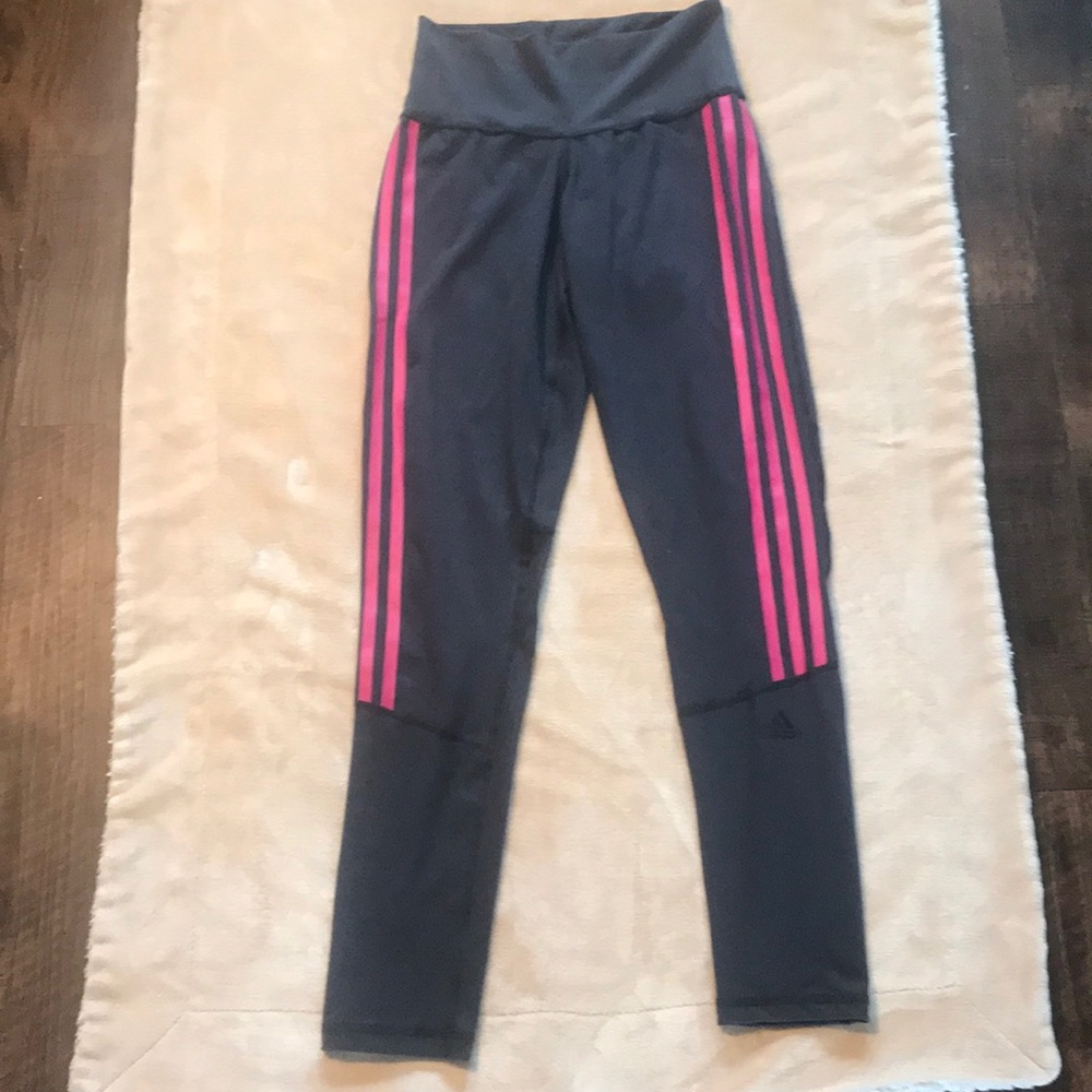 Adidas leggings pink and gray